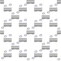 Minimal Shipping Container with Wheels seamless pattern vector