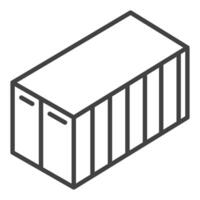 Shipping Container icon with clean lines vector