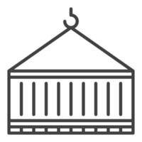 Cargo Shipping Container icon or symbol in line style vector
