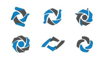 Innovative elegant marketing patterns designed with bold modern circular shapes art themes vector