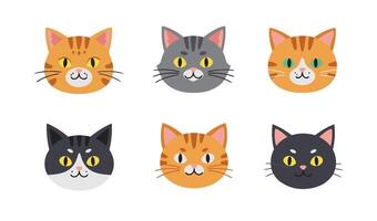 Unique Cat Heads Artwork Perfect for Creating Custom Gift Items vector