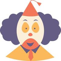 Creepy Clown Mask in Flat Design vector