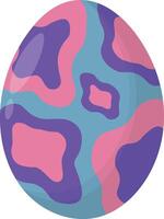 Easter Egg in Floral Pattern Concept. vector