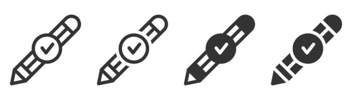 Four different types of knives on a white background vector