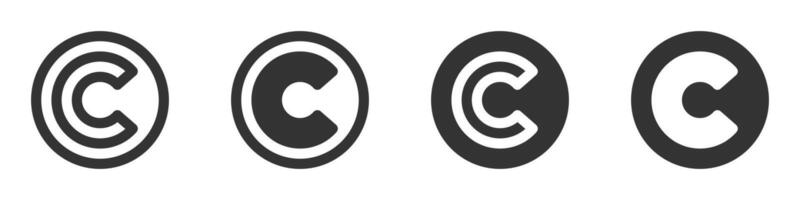 A set of four circular shapes with different designs vector