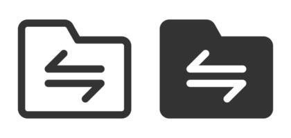 Two file folders with the same symbol on them vector