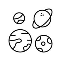 Uranus Planet outline icon. EPS 10 file vector