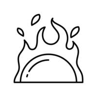 Solar flare outline icon. EPS 10 file vector