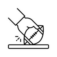 Touchdown outline icon. EPS 10 file vector