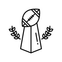 Super Bowl outline icon. EPS 10 file vector