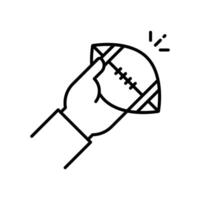 Quarterback outline icon. EPS 10 file vector