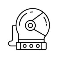 Astronaut Helmet outline icon. EPS 10 file vector