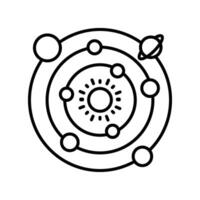 Planetary System outline icon. EPS 10 file vector