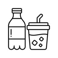 Soft Drink outline icon. EPS 10 file vector