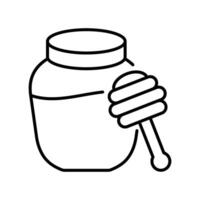 Honey pot outline icon. EPS 10 file vector
