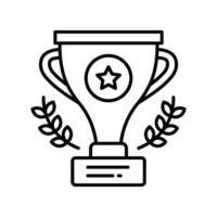 Trophy outline icon. EPS 10 file vector