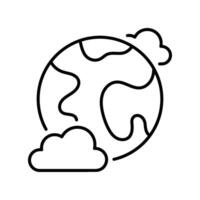 Earth outline icon. EPS 10 file vector