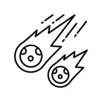 Meteor shower outline icon. EPS 10 file. vector