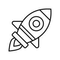 Space Rocket outline icon. EPS 10 file vector