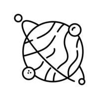Neptune outline icon. EPS 10 file vector