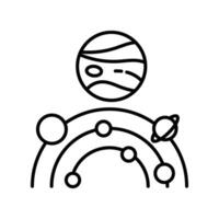 Exoplanet outline icon. EPS 10 file vector