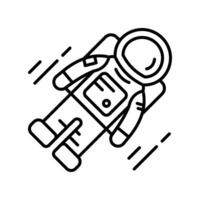 Astronaut outline icon. EPS 10 file vector