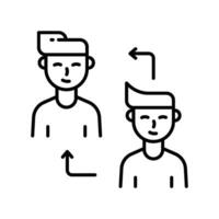 Substitute. outline icon. EPS 10 file vector