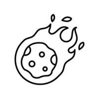 Asteroid outline icon. EPS 10 file vector
