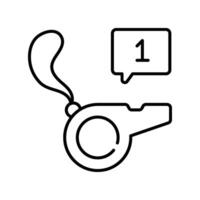 Whistle outline icon. EPS 10 file vector