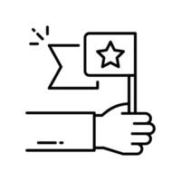 Flag outline icon. EPS 10 file vector