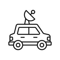 Autonomous Car outline icon. EPS 10 file vector
