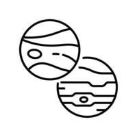 Jupiter outline icon. EPS 10 file vector