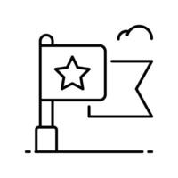 Flag outline icon. EPS 10 file. vector