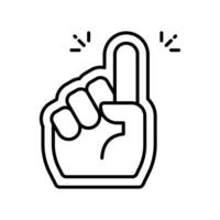 Foam Hand outline icon. EPS 10 file vector