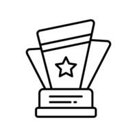 Trophy outline icon. EPS 10 file. vector