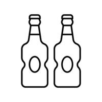 Soda bottle outline icon. EPS 10 file vector