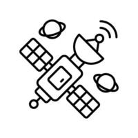 Satellite outline icon. EPS 10 file vector