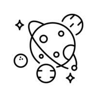 Planets system outline icon. EPS 10 file vector