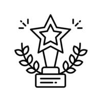 Star Trophy outline icon. EPS 10 file vector