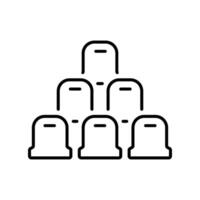 Stadium Bench outline icon. EPS 10 file vector