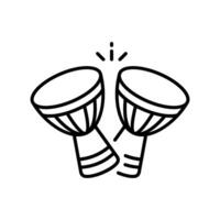 Drum outline icon. EPS 10 file vector