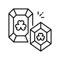 Emerald Isle outline icon. EPS 10 file vector