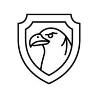 Eagle Badge outline EPS 10 file vector