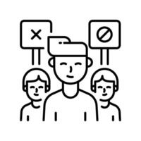 Protest outline EPS 10 file vector