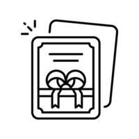 Greeting Card outline icon. EPS 10 file vector
