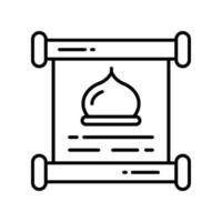 Ramadan invitation. outline icon. EPS 10 file vector