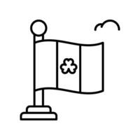 Irish Flag outline icon. EPS 10 file vector