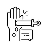 Sacrifice outline icon. EPS 10 file vector