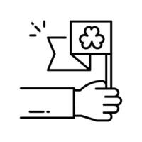 patrick flag outline icon. EPS 10 file vector