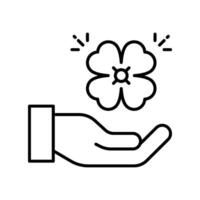 Luck outline icon. EPS 10 file vector